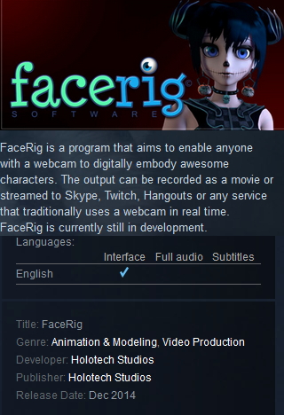 FaceRig Steam - Click Image to Close